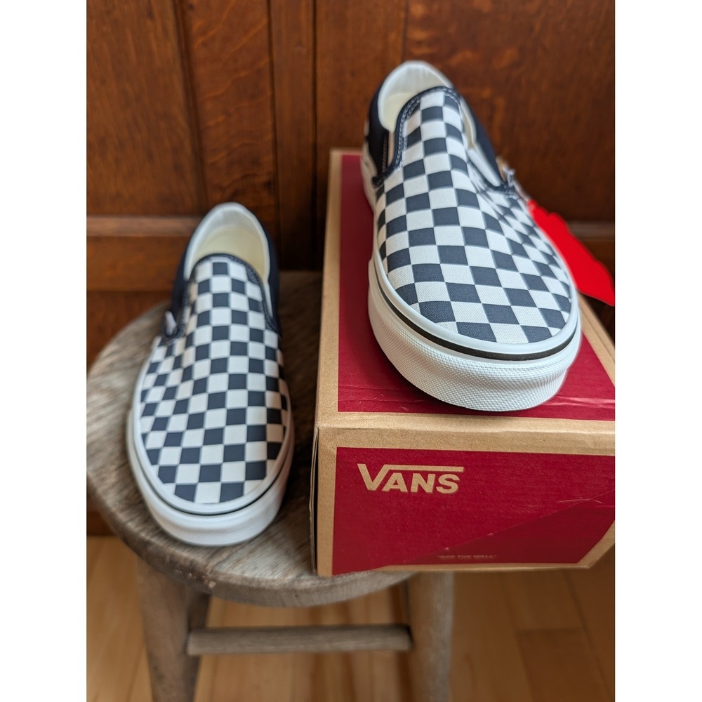Vans Classic Slip-On Parisian Night Checkerboard Navy White VN0A5JMHARY Mens 10 - Picture 7 of 7